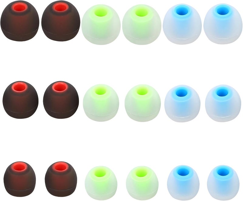 AQIMY Silicone Earbud Tips Replacement Ear Tips Earbud Covers Fit Most in-Ear Earbuds(Inner Hole 3.8mm -5.1mm) Headphone Earbud Rubber Tips9 Pairs S M L - Image 1